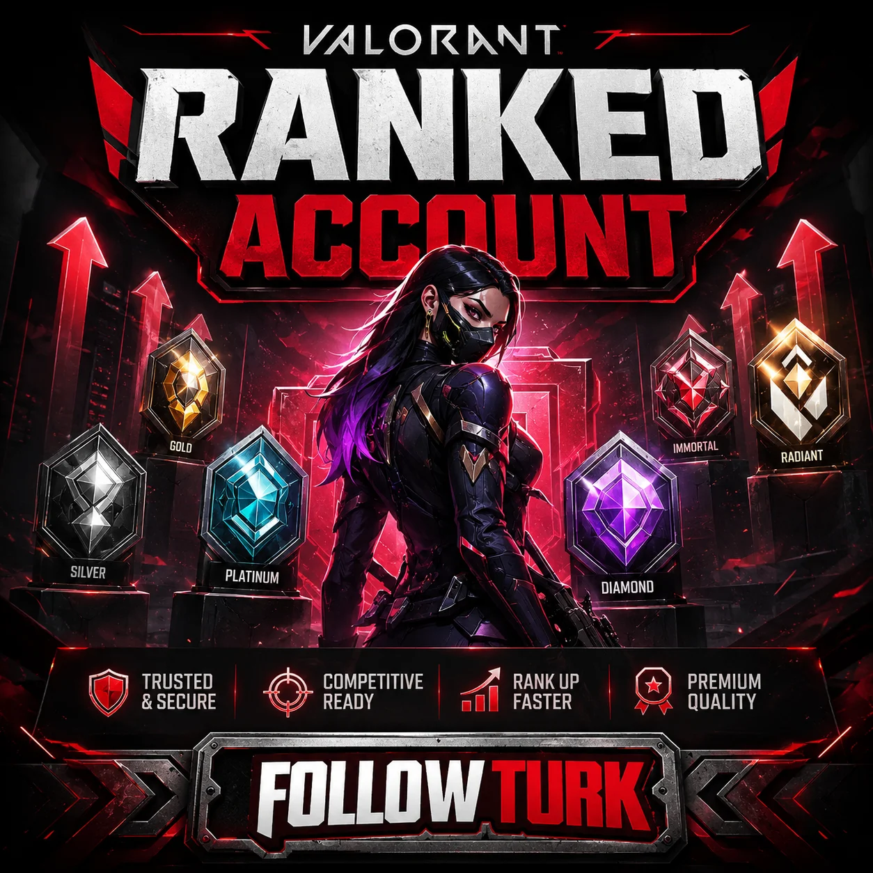 Ранговые аккаунты Valorant