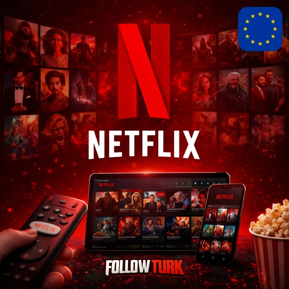 Netflix Европа — подарочная карта EUR - FollowTurk