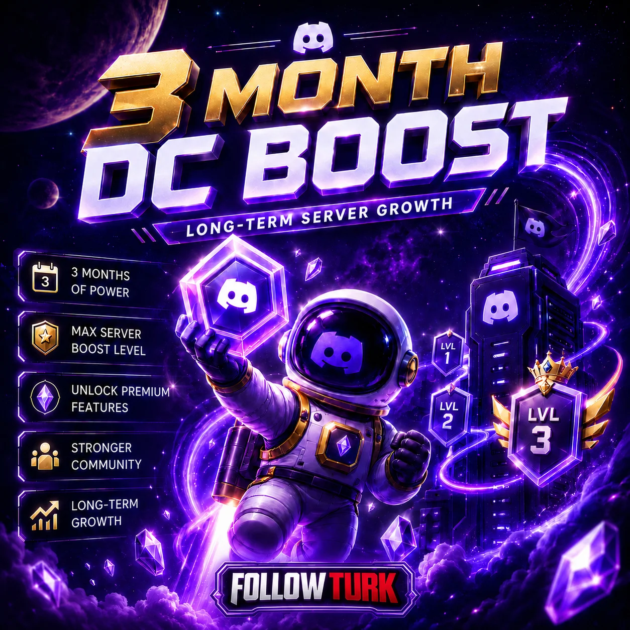 3 Month DC Boost - FollowTurk