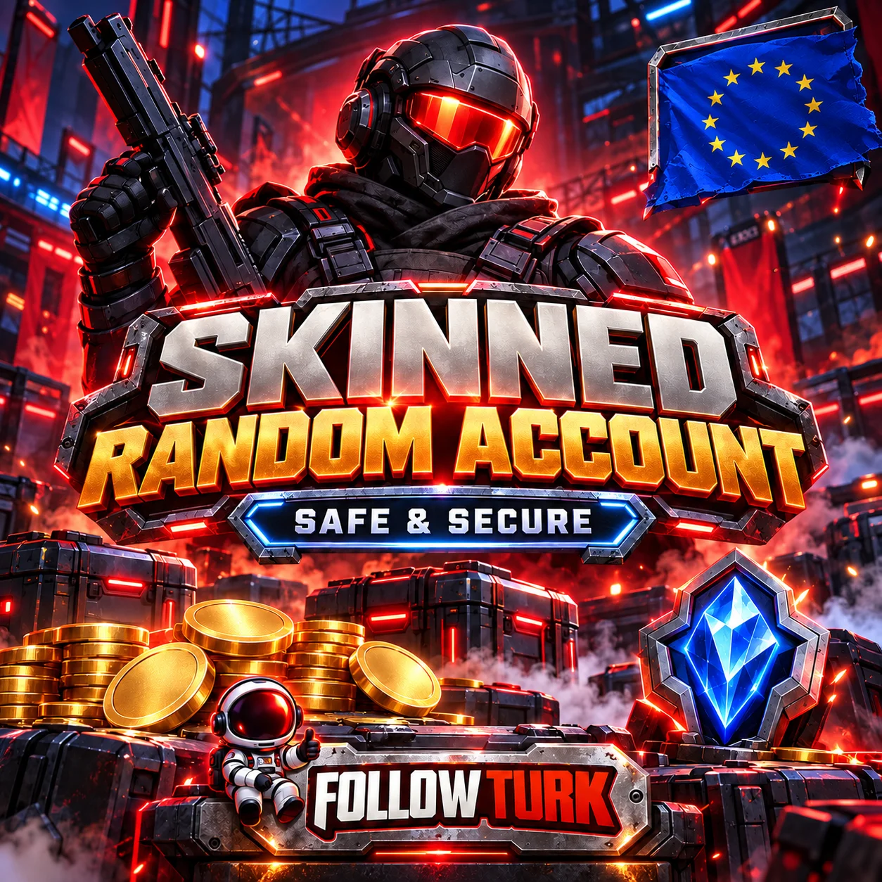 EU — Европа: Рандомный аккаунт Valo со скинами (полный доступ) - FollowTurk