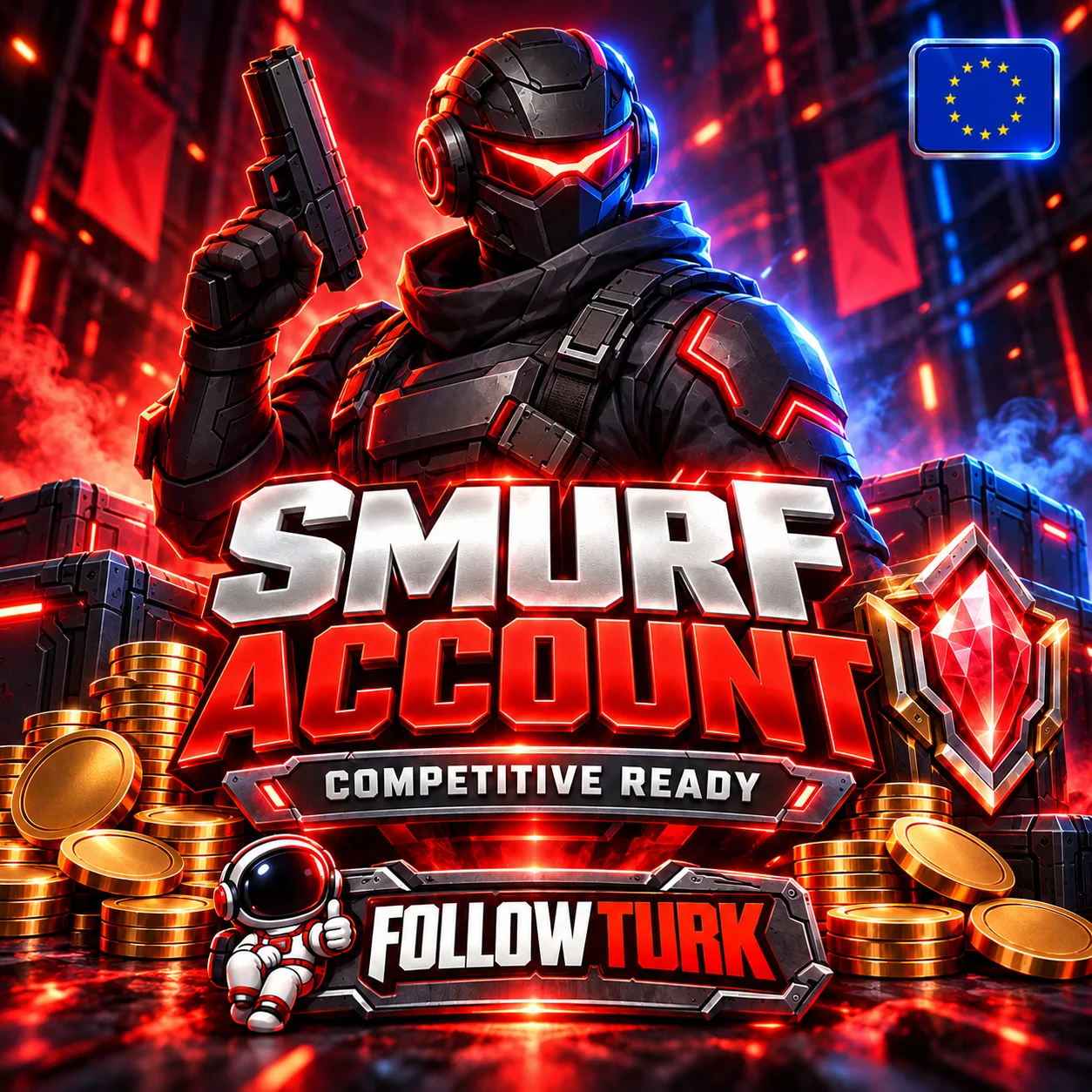 Европейский смурф-аккаунт Valo (EU) - FollowTurk