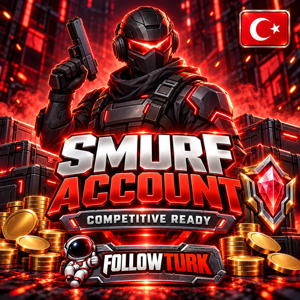 Турецкий смурф-аккаунт Valo (TR) - FollowTurk