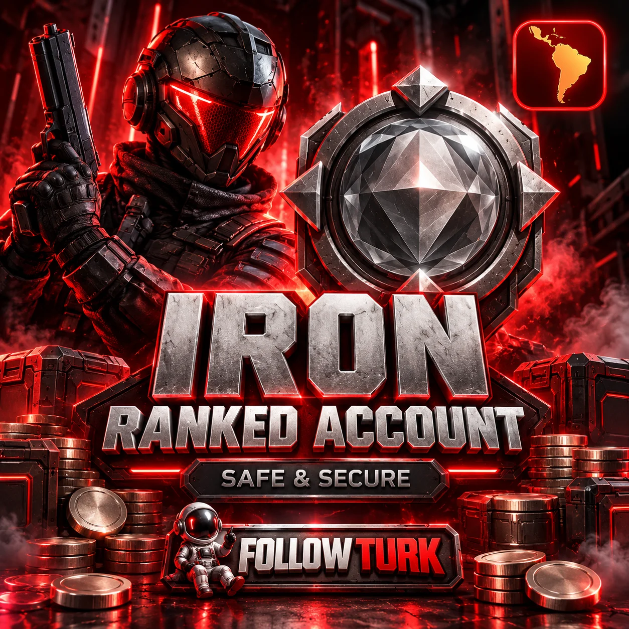 Valo Латинская Америка (LA) — аккаунт ранга Iron - FollowTurk
